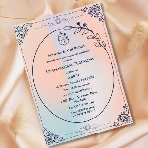 Invitation Upanayanam aka cérémonie du Janeu, le fil sacré hi