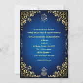 Invitation Upanayanam aka Hindu Holy Thread Janeu Cérémonie (Devant)