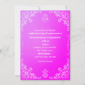 Invitation Upanayanam aka Hindu Holy Thread Janeu Cérémonie (Devant)