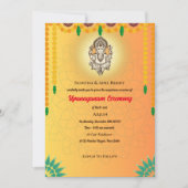 Invitation Upanayanam aka Hindu Holy Thread Janeu Cérémonie (Devant)