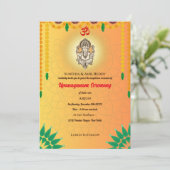 Invitation Upanayanam aka Hindu Holy Thread Janeu Cérémonie (Debout devant)