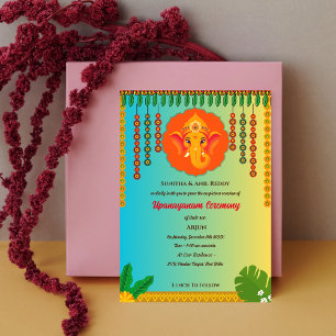 Invitation Upanayanam aka Hindu Holy Thread Janeu Cérémonie