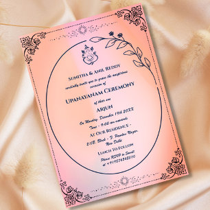 Invitation Upanayanam aka Hindu Holy Thread Janeu Cérémonie