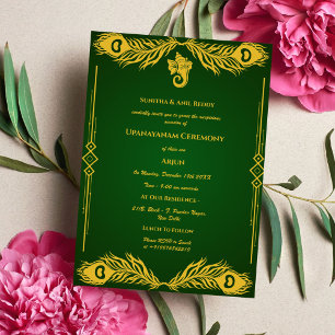 Invitation Upanayanam aka Hindu Holy Thread Janeu Cérémonie