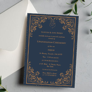 Invitation Upanayanam aka Hindu Holy Thread Janeu Cérémonie