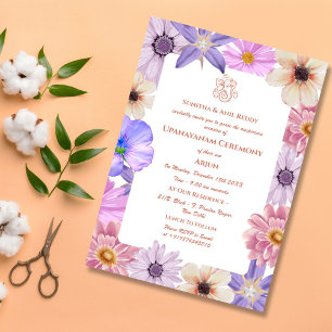 Invitation Upanayanam aka Hindu Holy Thread Janeu Cérémonie