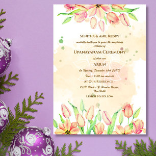 Invitation Upanayanam aka Hindu Holy Thread Janeu Cérémonie