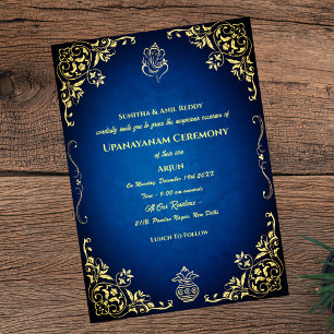 Invitation Upanayanam aka Hindu Holy Thread Janeu Cérémonie