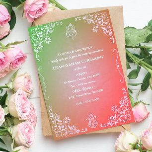 Invitation Upanayanam aka Hindu Holy Thread Janeu Cérémonie