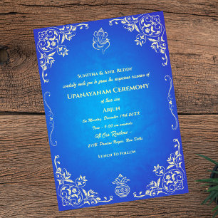 Invitation Upanayanam aka Hindu Holy Thread Janeu Cérémonie