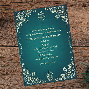 Invitation Upanayanam aka Hindu Holy Thread Janeu Cérémonie