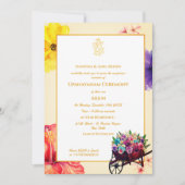 Invitation Upanayanam aka Hindu Holy Thread Janeu Cérémonie (Devant)
