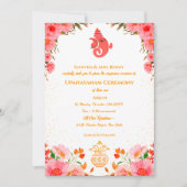 Invitation Upanayanam aka Hindu Holy Thread Janeu Cérémonie (Devant)