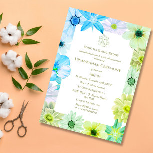 Invitation Upanayanam ou cérémonie du fil sacré hindou Janeu