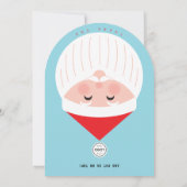 Invitation Updown Père Noël Company Sky Blue Christmas Card (Dos)