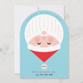 Invitation Updown Père Noël Company Sky Blue Christmas Card (Devant)