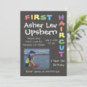 Invitation Upshern Upshernish Rainbow Upsherin (Debout devant)