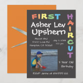 Invitation Upshern Upshernish Rainbow Upsherin (Devant / Derrière)