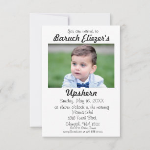 Invitation Upshernish Upshern Upsherin Invitations