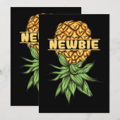 Invitation Upside Down Ananas Swinger Newbie Débutant Hommes (Devant / Derrière)