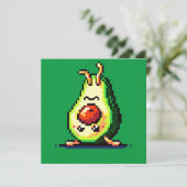 Invitation Upside Down Avocado - Drôle Pixel Art Conception a (Debout devant)