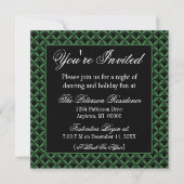 Invitation Uptown Glam Holiday Party Invitation, Vert foncé (Devant)