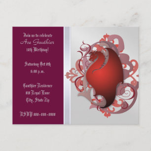 Invitation urbain de fête d'anniversaire de dragon