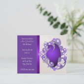 Invitation urbain de fête d'anniversaire de dragon (Debout devant)