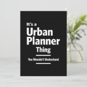 Invitation Urbain Planificateur Titre du travail Cadeau (Debout devant)