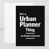 Invitation Urbain Planificateur Titre du travail Cadeau (Devant / Derrière)
