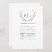 Invitation Urbain rencontre rustique | Invite de mariage (Devant / Derrière)