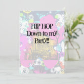 Invitation urbain ville graffiti peinture splatter hip hop (Debout devant)