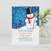 Invitation urbaine de bonhomme de neige (Debout devant)
