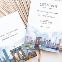 Urban Chic Brooklyn Bridge Enregistrer la date Sky
