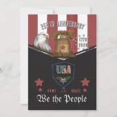 Invitation US 250 We the People Hand-Drawn Eagle and  Bell (Devant)