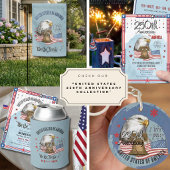 Invitation US 250th Anniversary Hand Drawn Bell Eagle