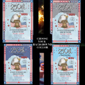 Invitation US 250th Anniversary Hand Drawn Bell Eagle