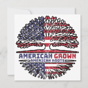 Invitation US American États-Unis America Tree Roots