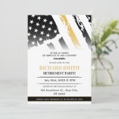 Invitation US FLAG Golden Line Air Force Retirement (Debout devant)