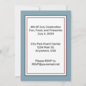Invitation USA 250 Years - Patriotic Bald Eagle 4 juillet 202 (Dos)
