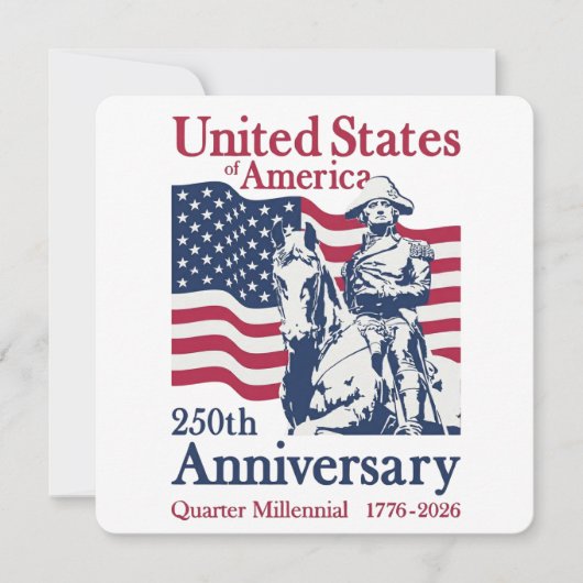 Invitation USA 250th Anniversary Semiquincentennial 1776-2026 (Devant)