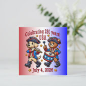 Invitation USA 250th Anniversary Souvenir - Patriotique (Debout devant)