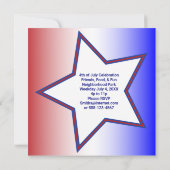 Invitation USA 250th Anniversary Souvenir - Patriotique (Dos)