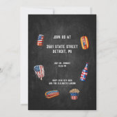 Invitation USA 4 juillet BBQ Food and Dracks Party (Dos)
