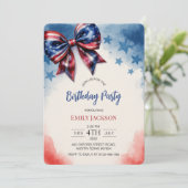 Invitation USA 4 juillet Bow Anniversaire (Debout devant)