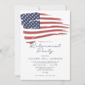 Invitation USA American Flag Military Retirement Party (Devant)