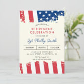 Invitation USA American Flag Police Militaire Parti de retrai (Debout devant)