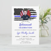 Invitation USA American Flag Police Militaire Retraite Invit (Debout devant)