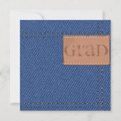 Invitation USA Denim Girl Graduation Party (Dos)