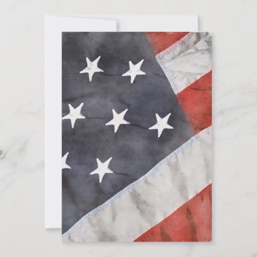 Invitation USA Flag Love Never Fails Bible Patriotic Mariage (Dos)